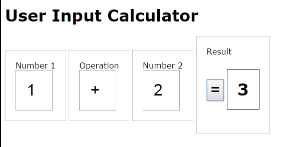 jQuery User Input Calculator